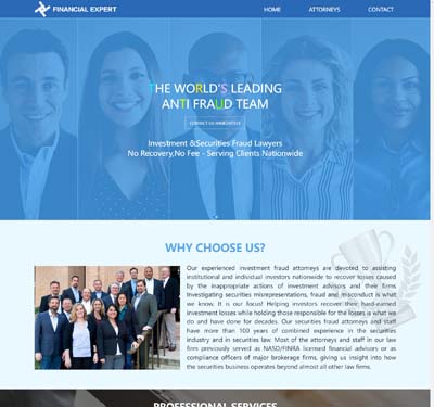 金融投资类网站，响应式技术